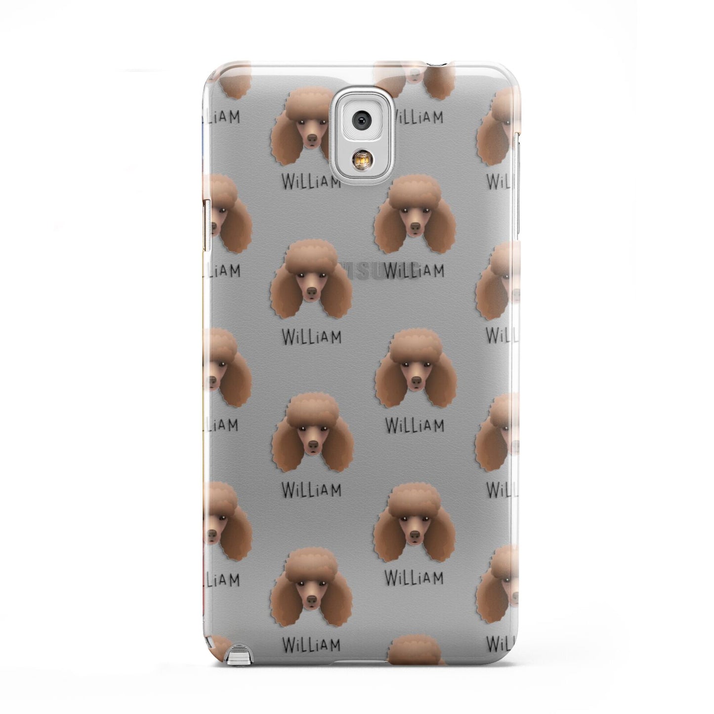 Miniature Poodle Icon with Name Samsung Galaxy Note 3 Case
