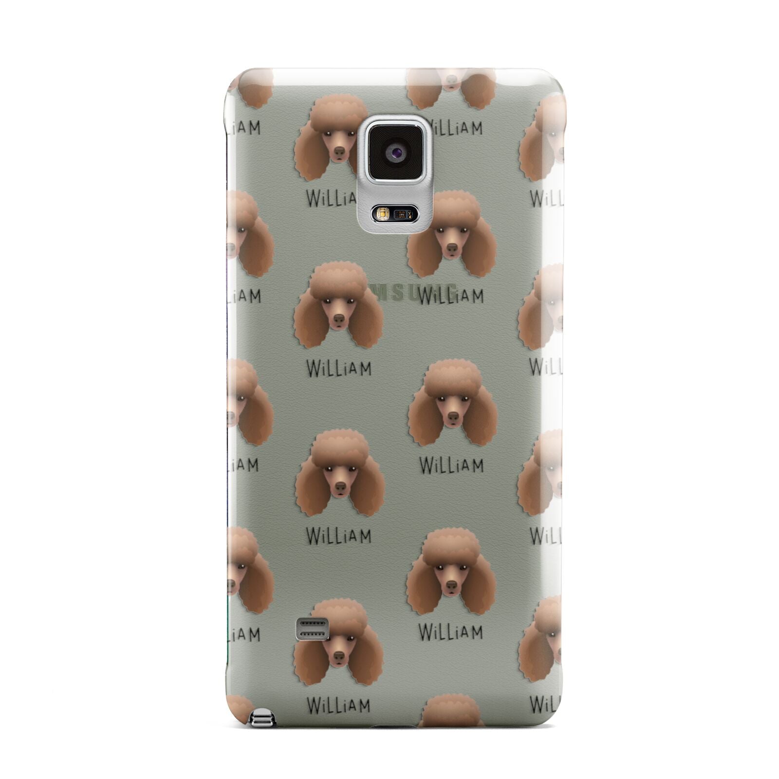 Miniature Poodle Icon with Name Samsung Galaxy Note 4 Case