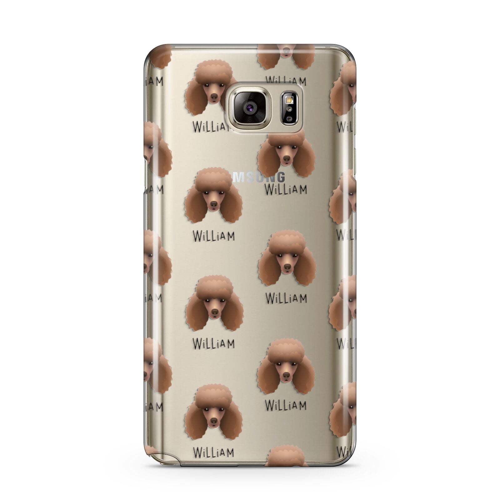 Miniature Poodle Icon with Name Samsung Galaxy Note 5 Case