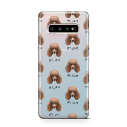 Miniature Poodle Icon with Name Samsung Galaxy S10 Case