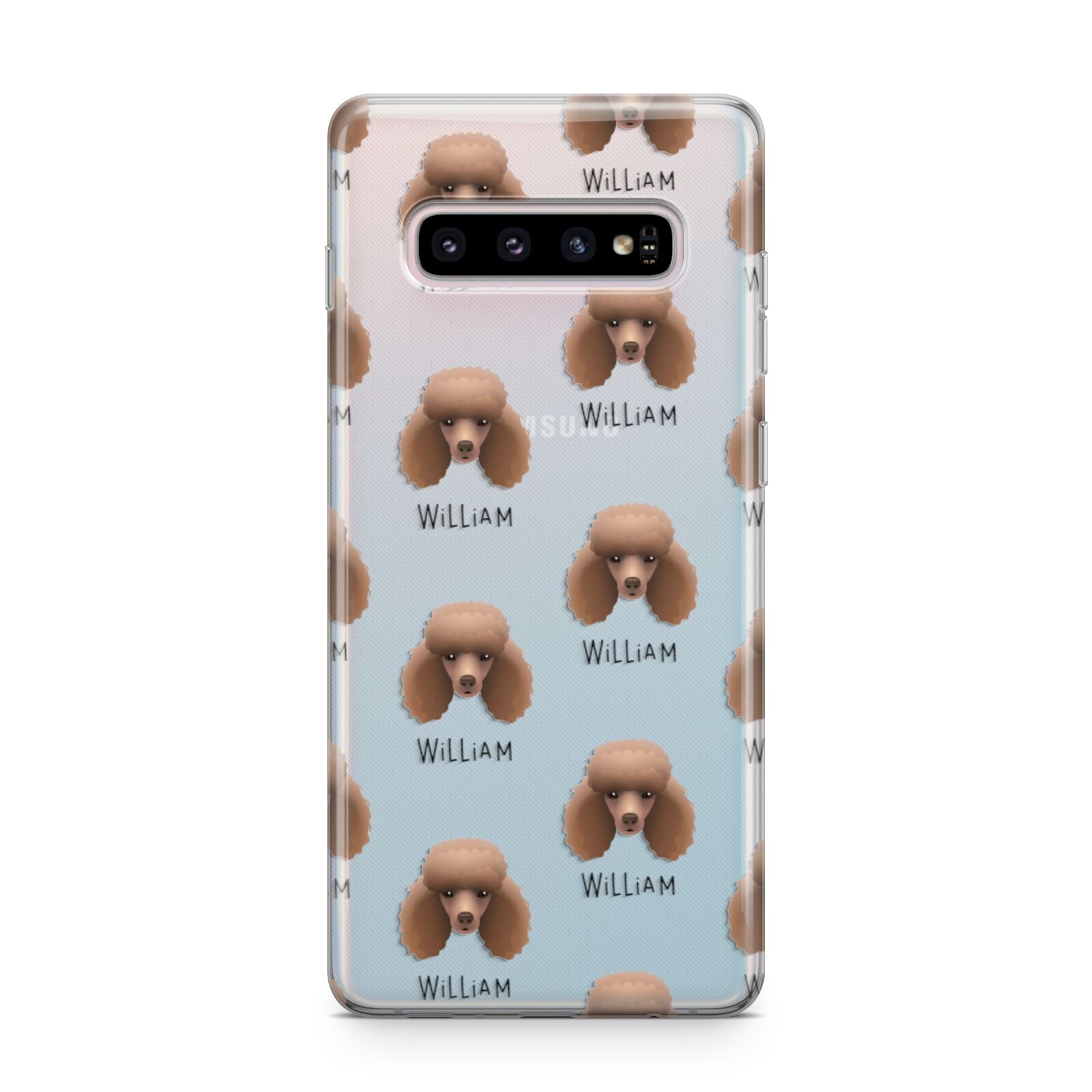 Miniature Poodle Icon with Name Samsung Galaxy S10 Plus Case