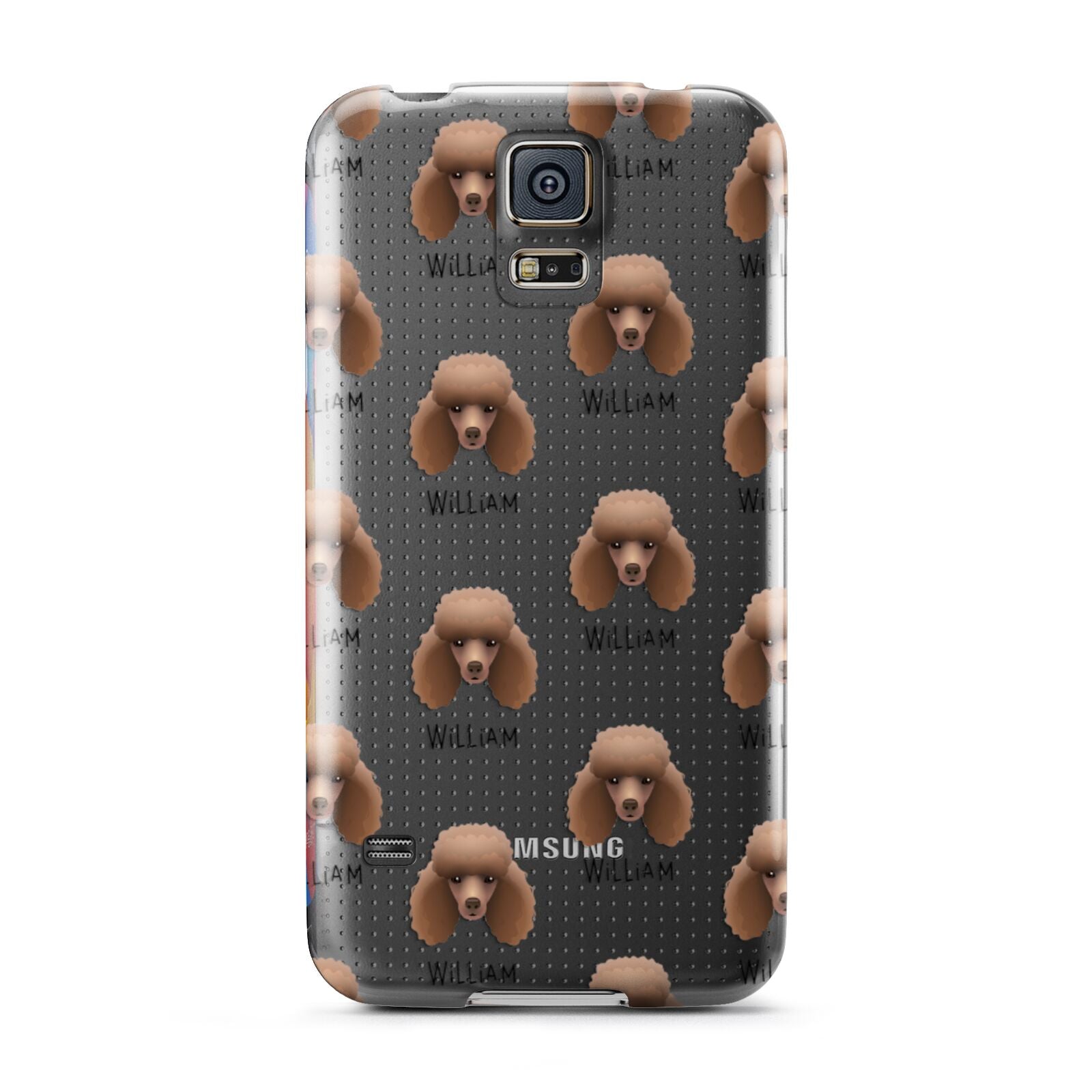 Miniature Poodle Icon with Name Samsung Galaxy S5 Case