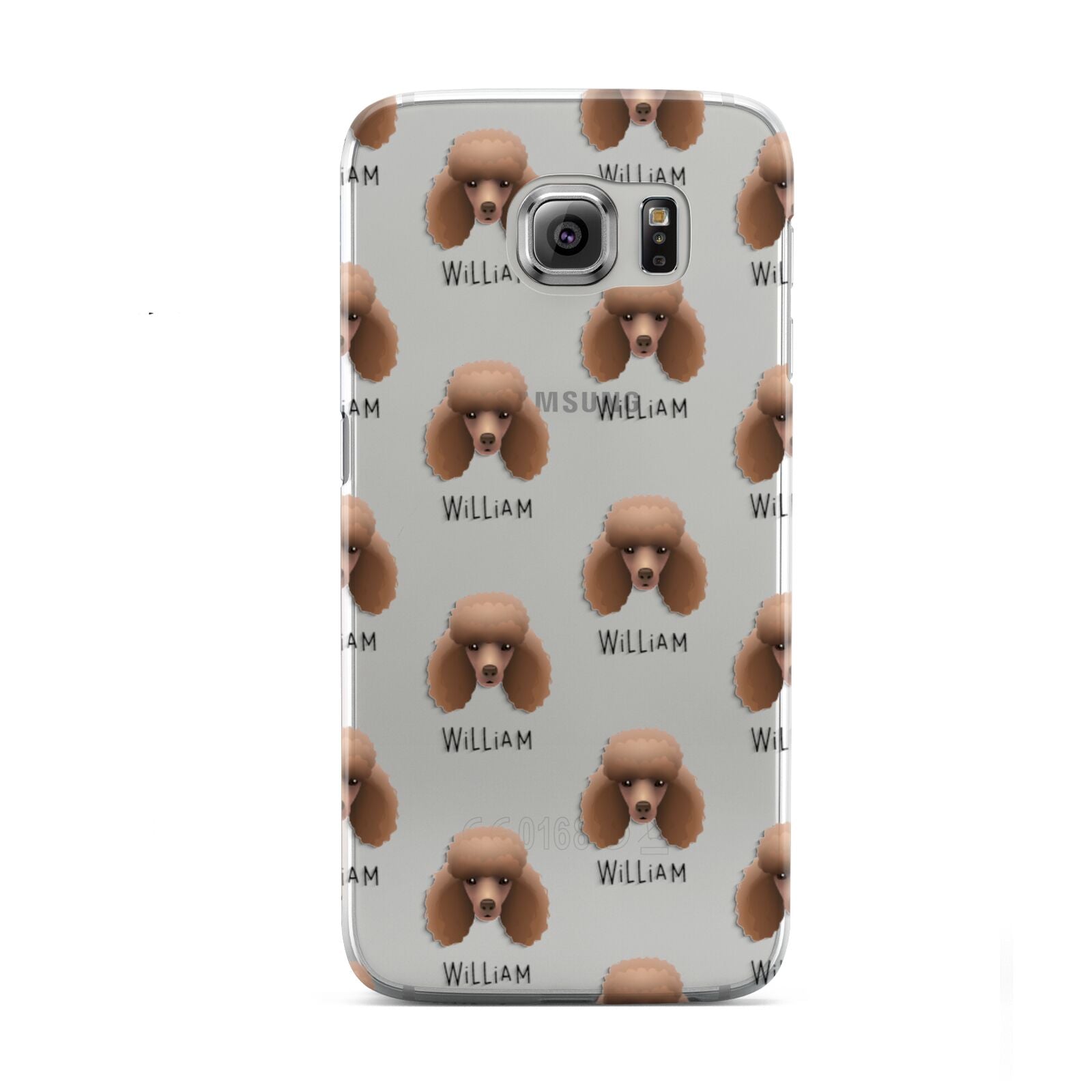 Miniature Poodle Icon with Name Samsung Galaxy S6 Case