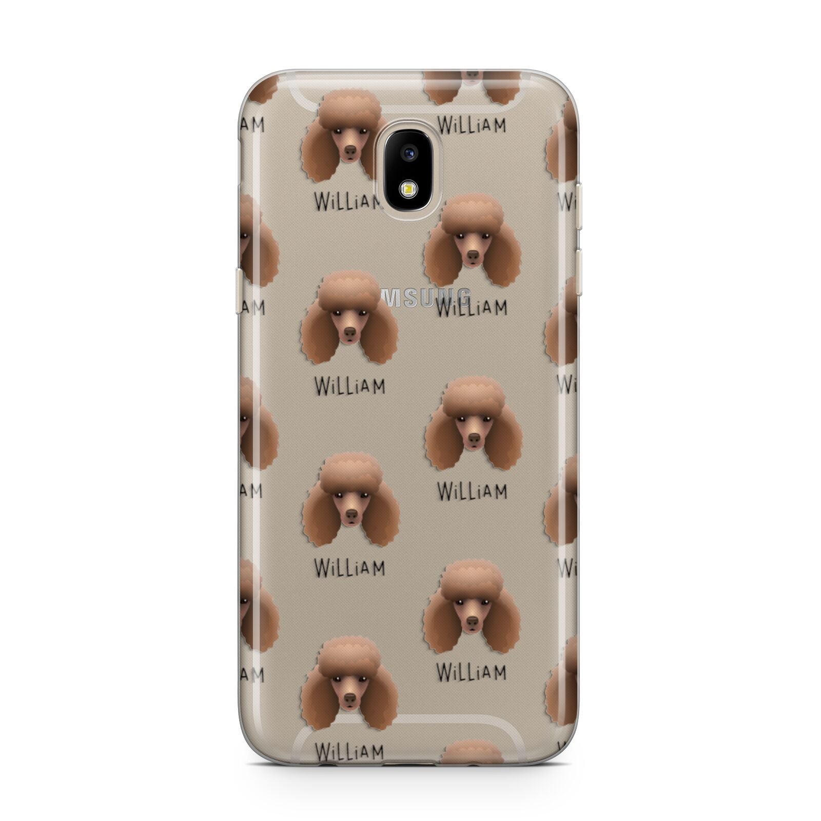 Miniature Poodle Icon with Name Samsung J5 2017 Case