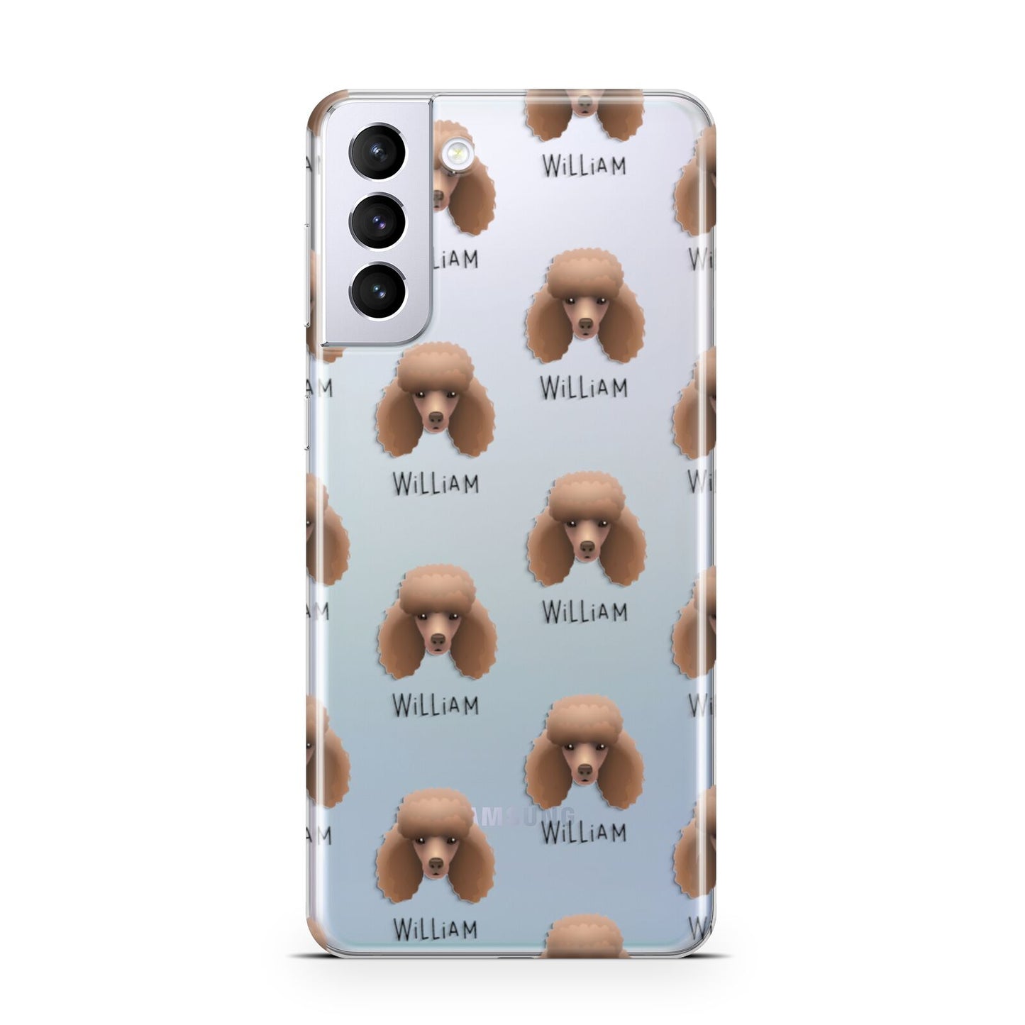Miniature Poodle Icon with Name Samsung S21 Plus Phone Case