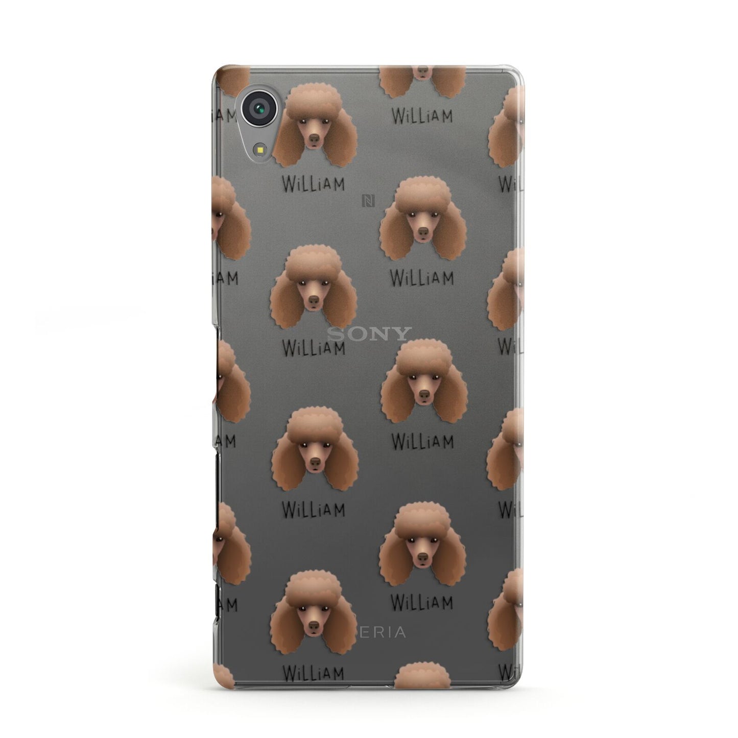 Miniature Poodle Icon with Name Sony Xperia Case