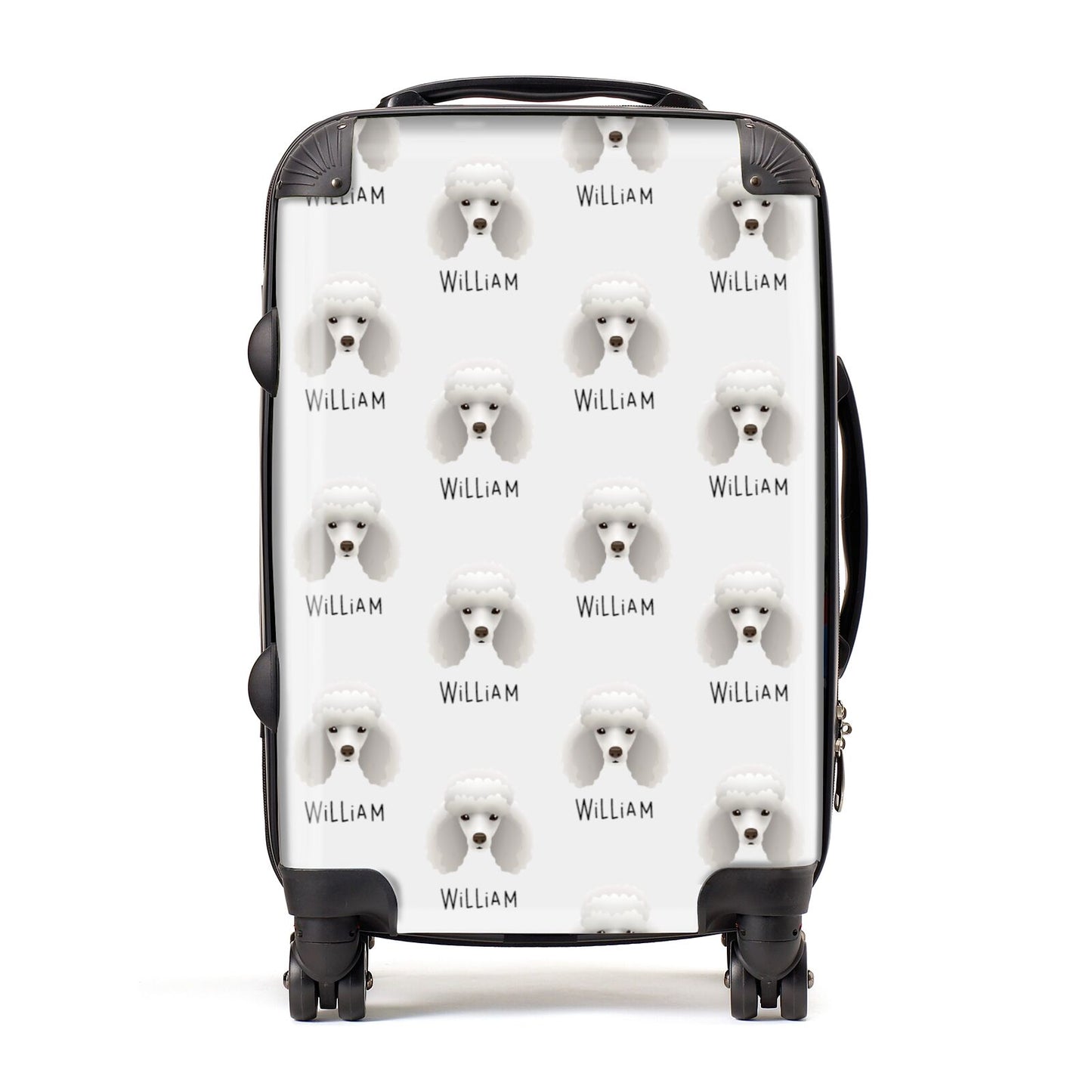 Miniature Poodle Icon with Name Suitcase