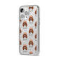 Miniature Poodle Icon with Name iPhone 14 Pro Max Glitter Tough Case Silver Angled Image