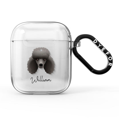 Miniature Poodle Personalised AirPods Clear Case