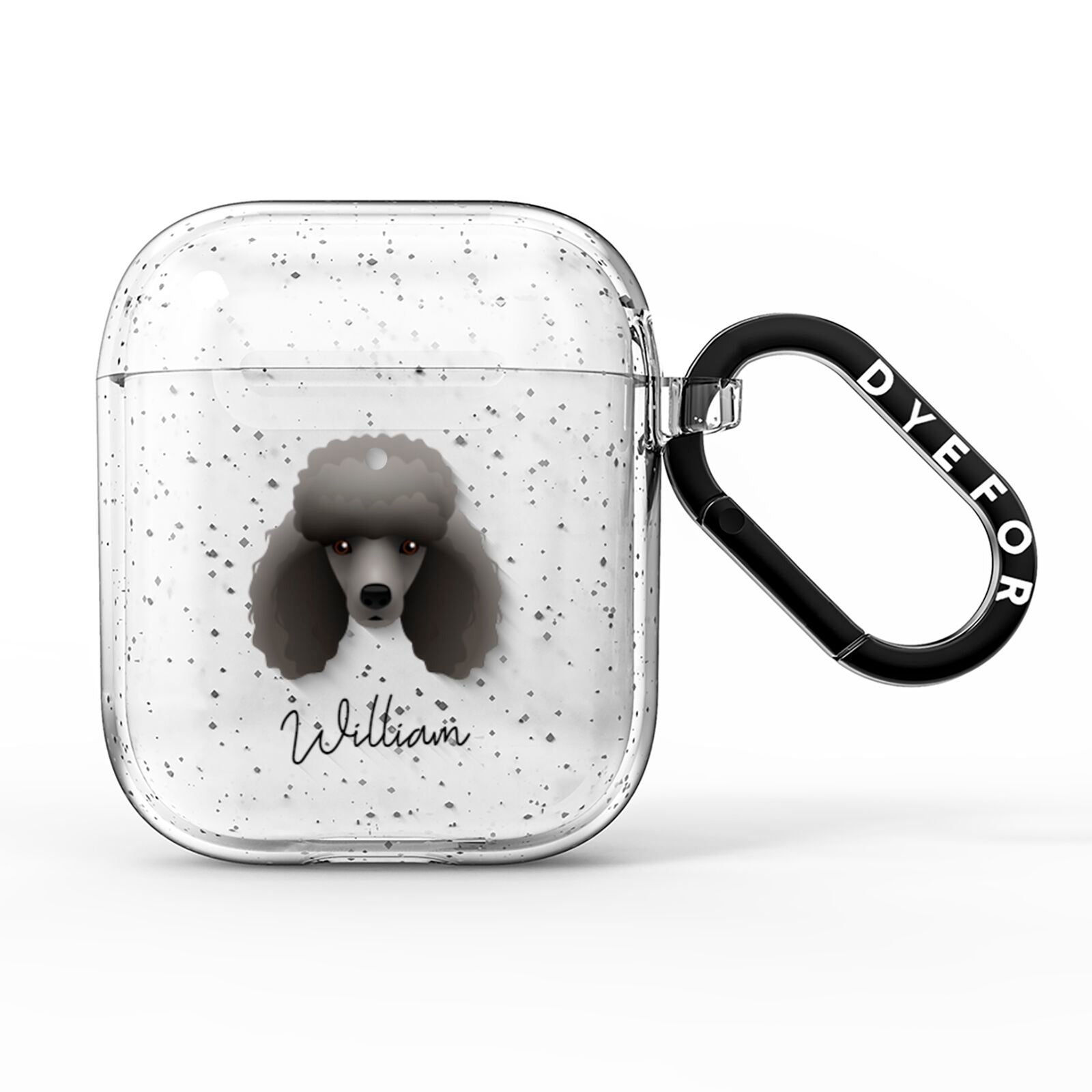 Miniature Poodle Personalised AirPods Glitter Case