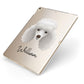 Miniature Poodle Personalised Apple iPad Case on Gold iPad Side View