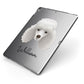 Miniature Poodle Personalised Apple iPad Case on Grey iPad Side View