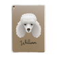 Miniature Poodle Personalised Apple iPad Gold Case
