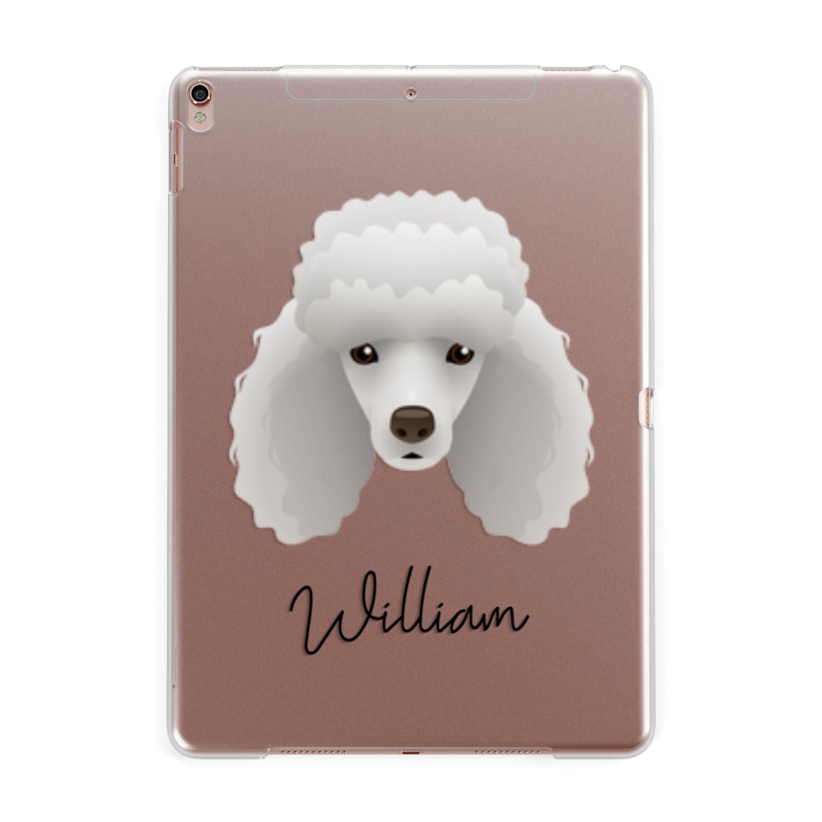 Miniature Poodle Personalised Apple iPad Rose Gold Case