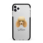 Miniature Poodle Personalised Apple iPhone 11 Pro Max in Silver with Black Impact Case