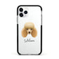 Miniature Poodle Personalised Apple iPhone 11 Pro in Silver with Black Impact Case