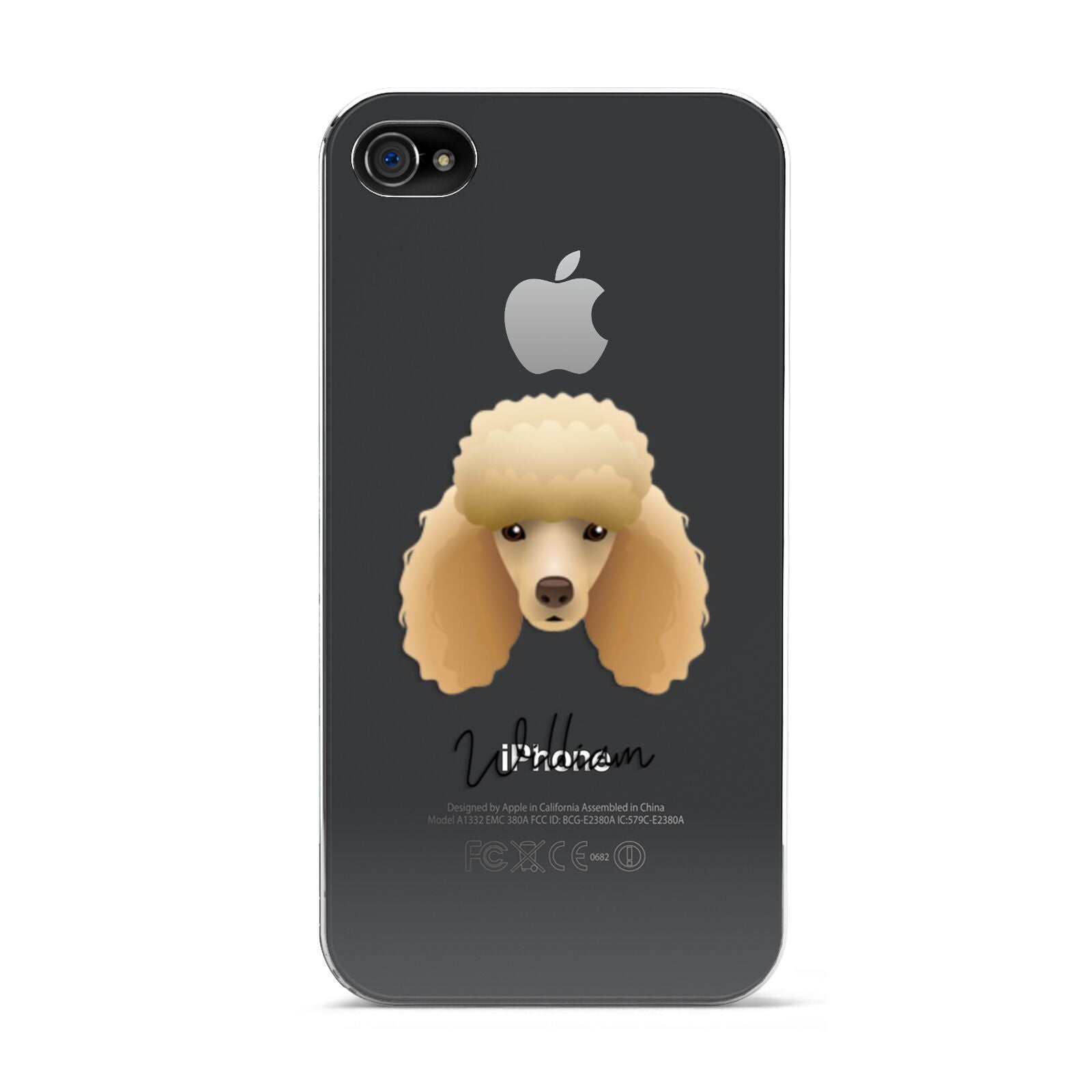 Miniature Poodle Personalised Apple iPhone 4s Case
