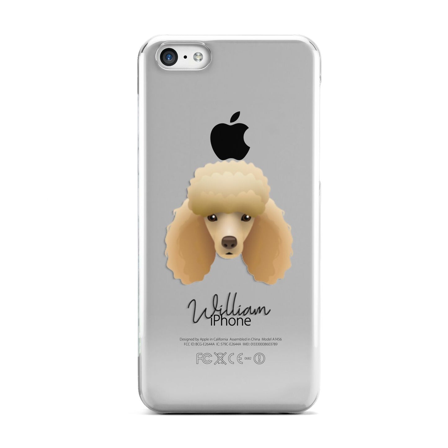 Miniature Poodle Personalised Apple iPhone 5c Case