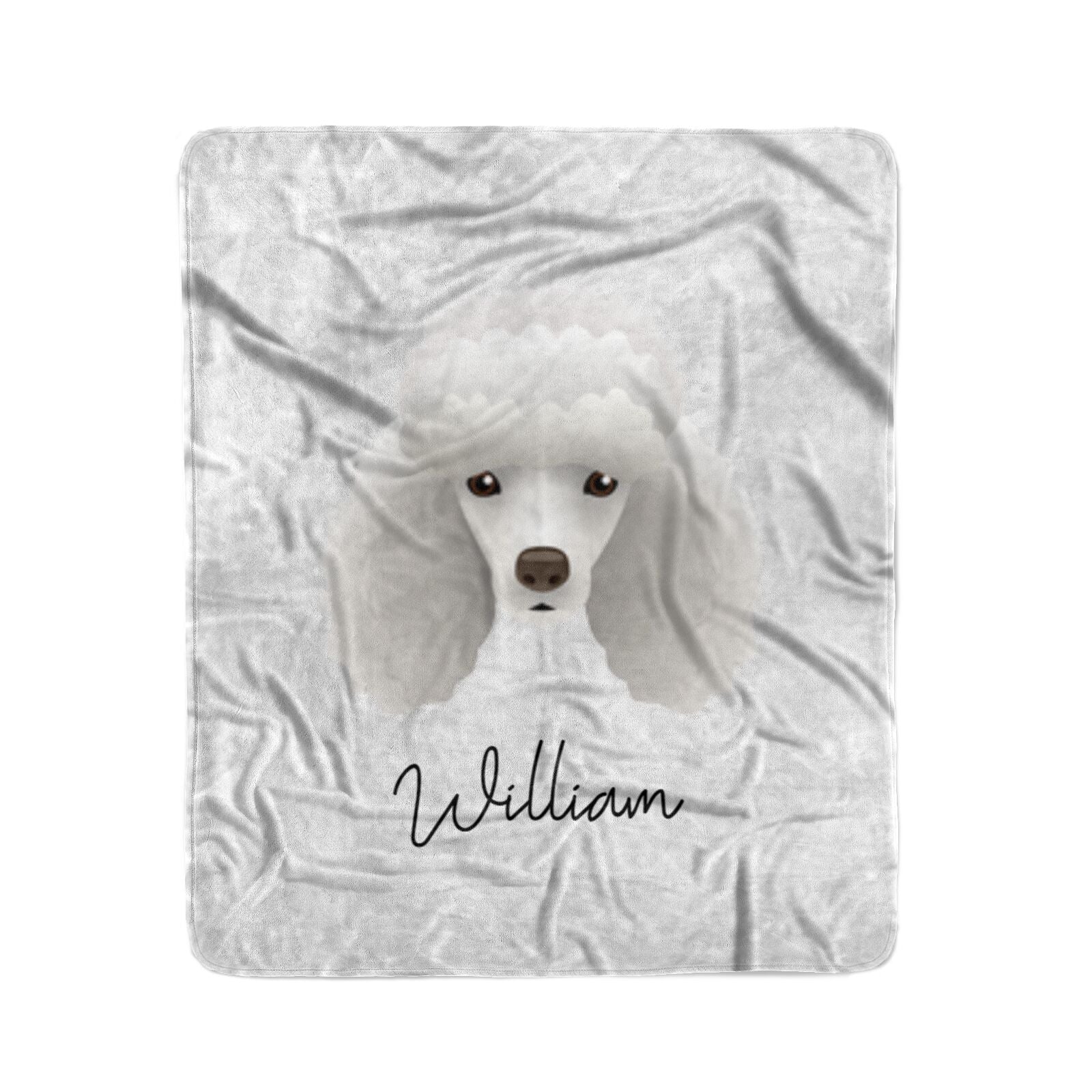 Miniature Poodle Personalised Medium Fleece Blanket