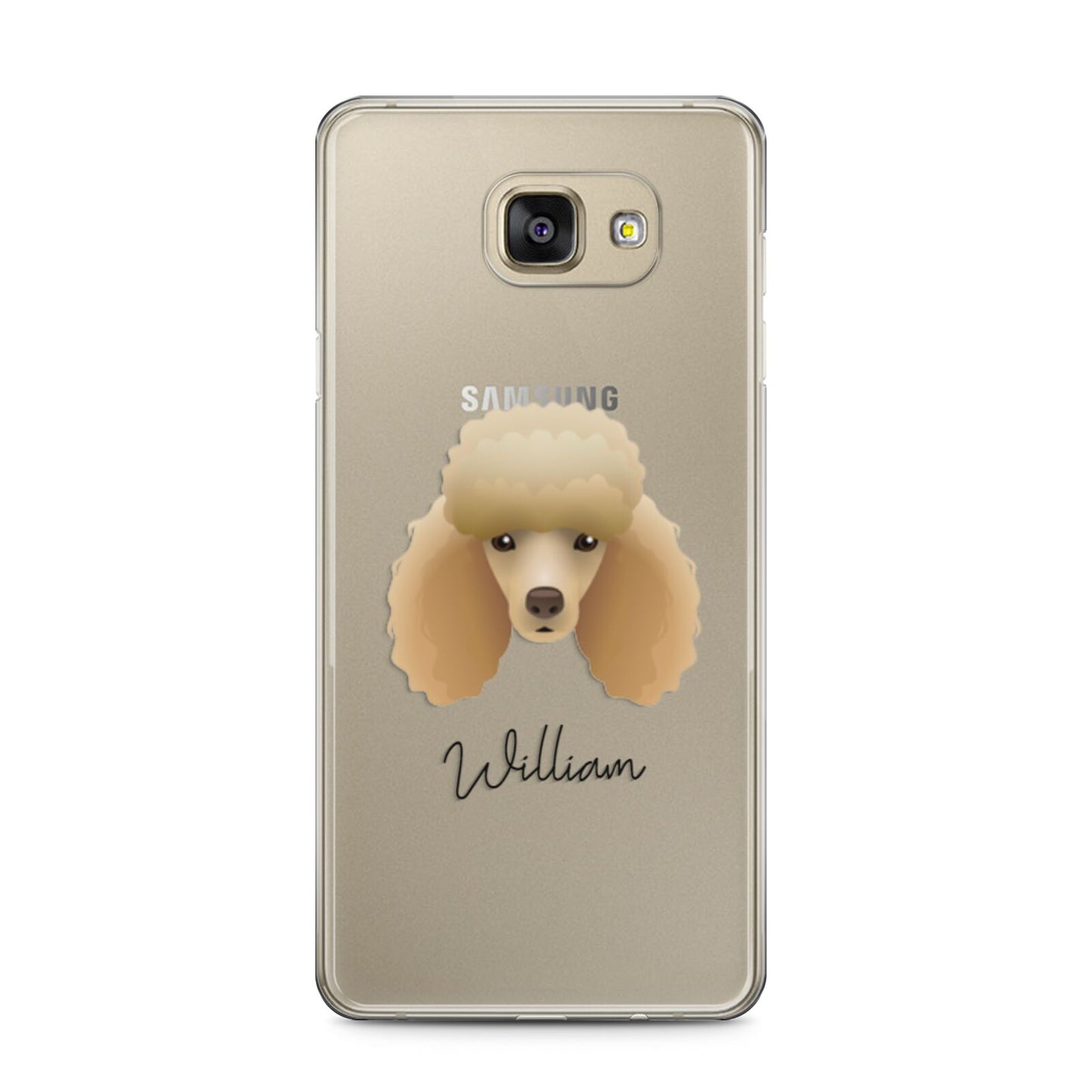 Miniature Poodle Personalised Samsung Galaxy A5 2016 Case on gold phone