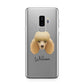 Miniature Poodle Personalised Samsung Galaxy S9 Plus Case on Silver phone