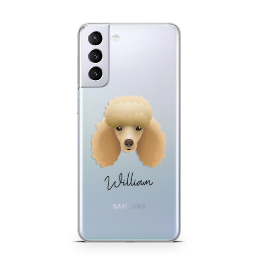 Miniature Poodle Personalised Samsung S21 Plus Phone Case