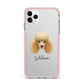 Miniature Poodle Personalised iPhone 11 Pro Max Impact Pink Edge Case