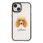 Miniature Poodle Personalised iPhone 13 Black Impact Case on Silver phone