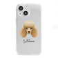 Miniature Poodle Personalised iPhone 13 Mini Clear Bumper Case