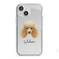 Miniature Poodle Personalised iPhone 13 Mini TPU Impact Case with White Edges