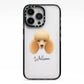 Miniature Poodle Personalised iPhone 13 Pro Black Impact Case on Silver phone