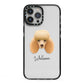 Miniature Poodle Personalised iPhone 13 Pro Max Black Impact Case on Silver phone