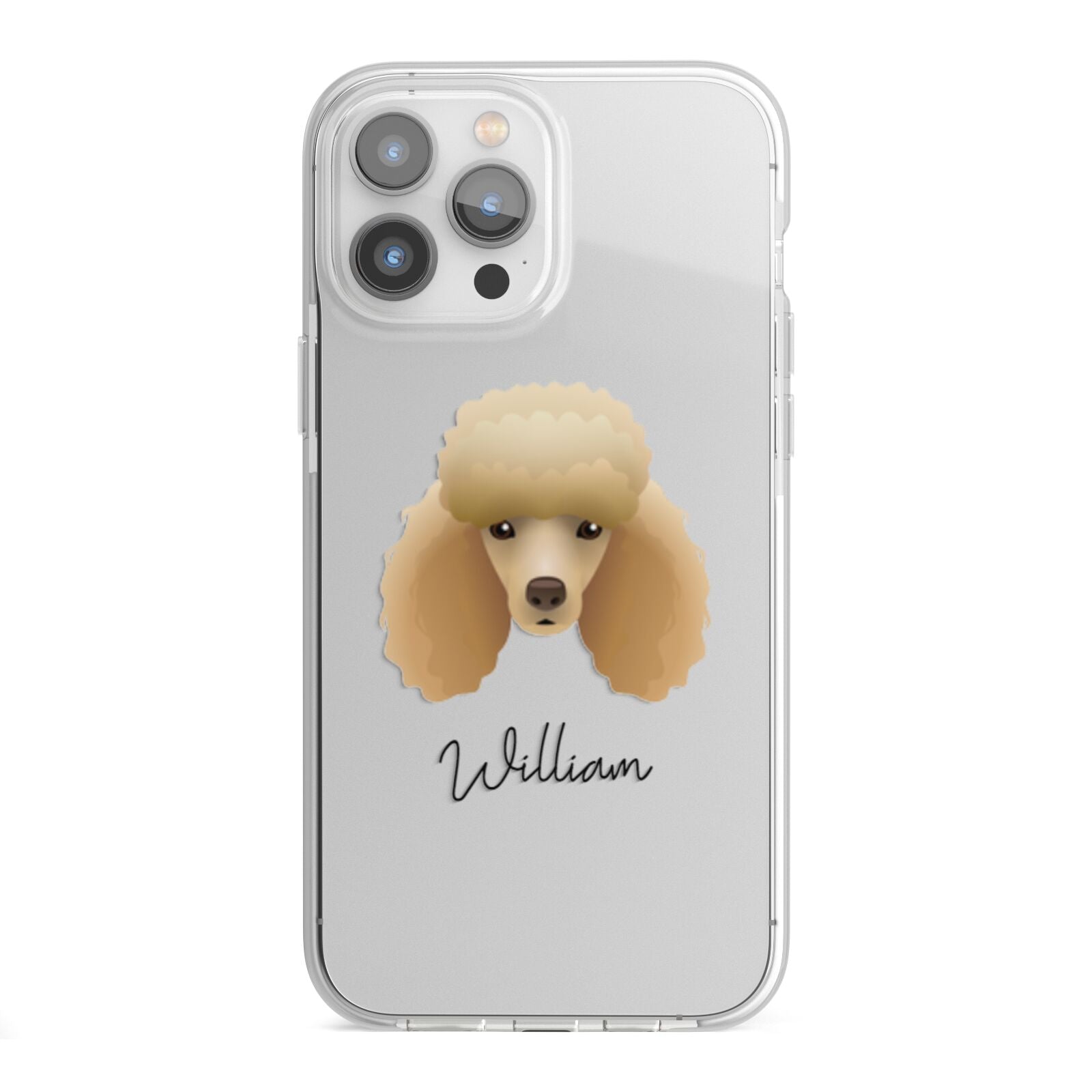 Miniature Poodle Personalised iPhone 13 Pro Max TPU Impact Case with White Edges