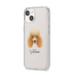 Miniature Poodle Personalised iPhone 14 Clear Tough Case Starlight Angled Image