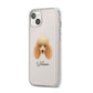 Miniature Poodle Personalised iPhone 14 Plus Clear Tough Case Starlight Angled Image