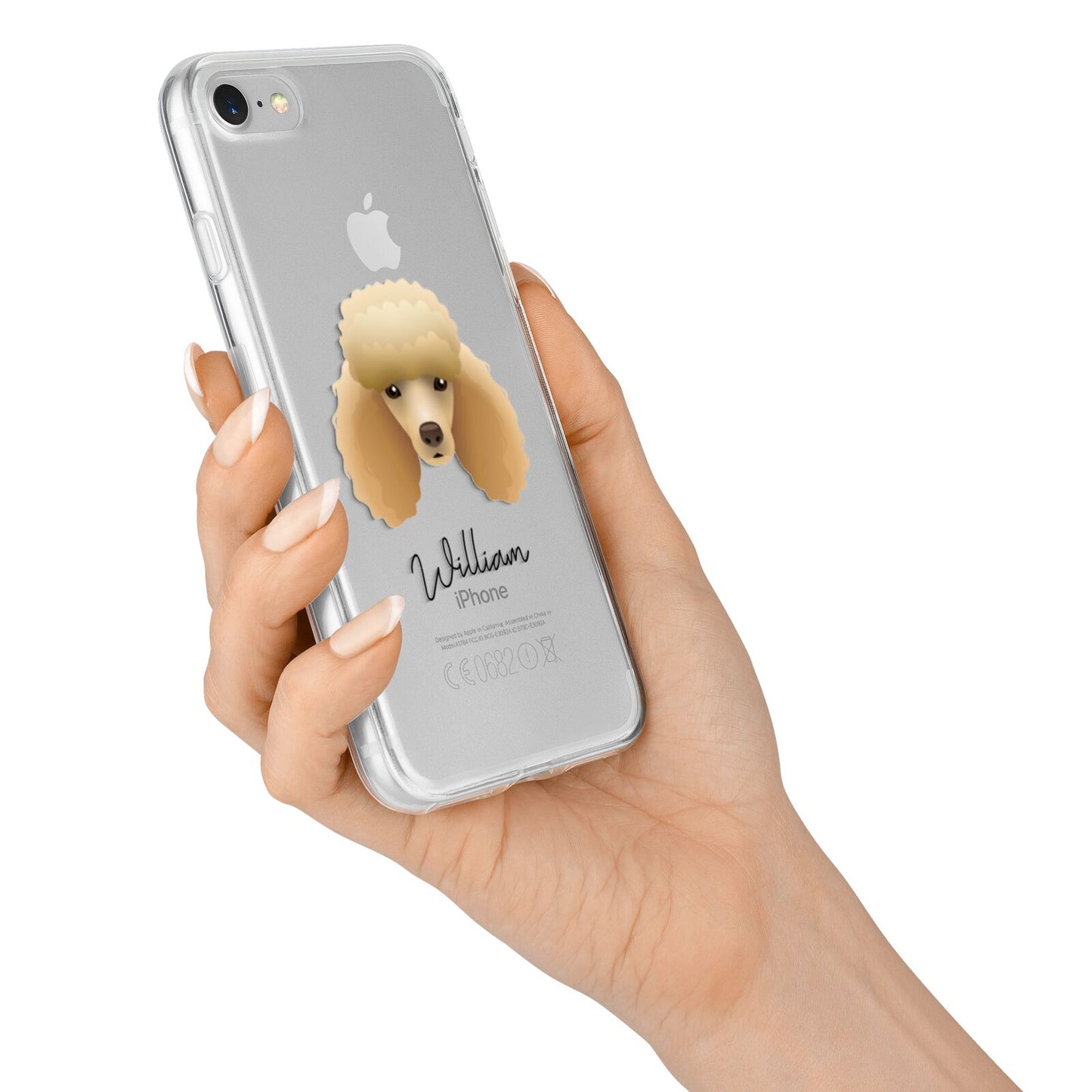Miniature Poodle Personalised iPhone 7 Bumper Case on Silver iPhone Alternative Image