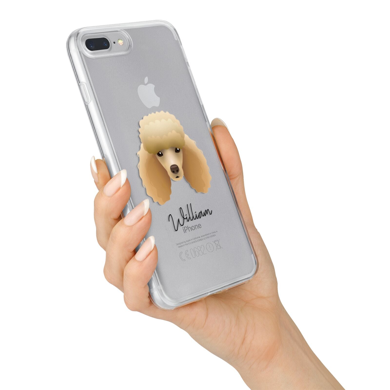 Miniature Poodle Personalised iPhone 7 Plus Bumper Case on Silver iPhone Alternative Image