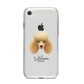 Miniature Poodle Personalised iPhone 8 Bumper Case on Silver iPhone