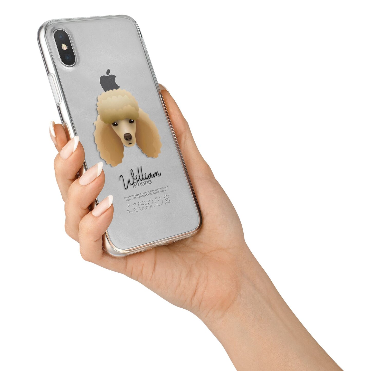 Miniature Poodle Personalised iPhone X Bumper Case on Silver iPhone Alternative Image 2