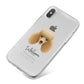 Miniature Poodle Personalised iPhone X Bumper Case on Silver iPhone