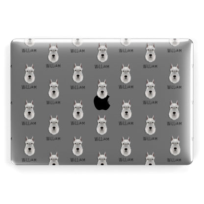 Miniature Schnauzer Icon with Name Apple MacBook Case