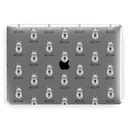 Miniature Schnauzer Icon with Name Apple MacBook Case