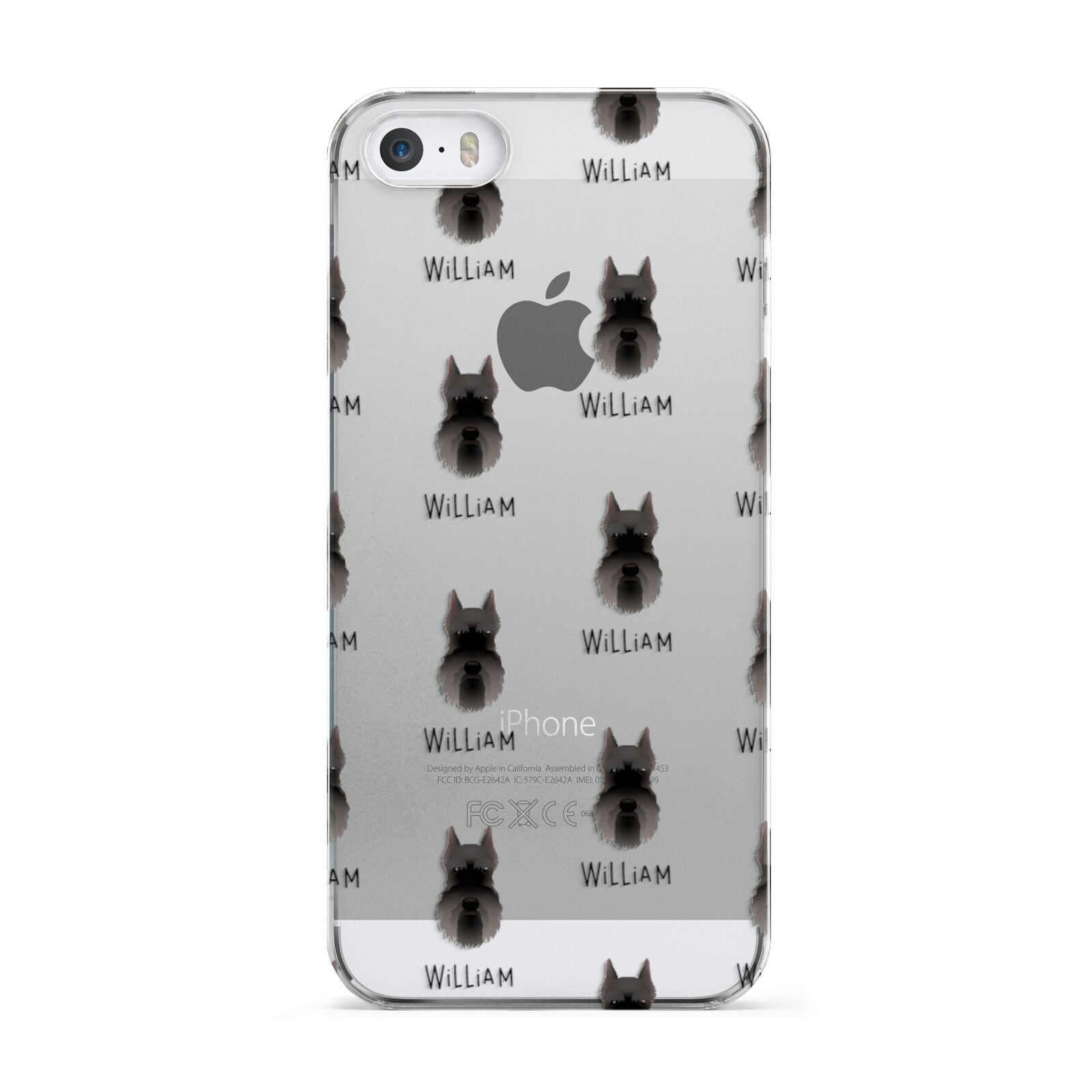 Miniature Schnauzer Icon with Name Apple iPhone 5 Case