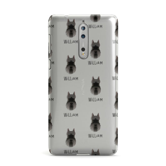 Miniature Schnauzer Icon with Name Nokia Case