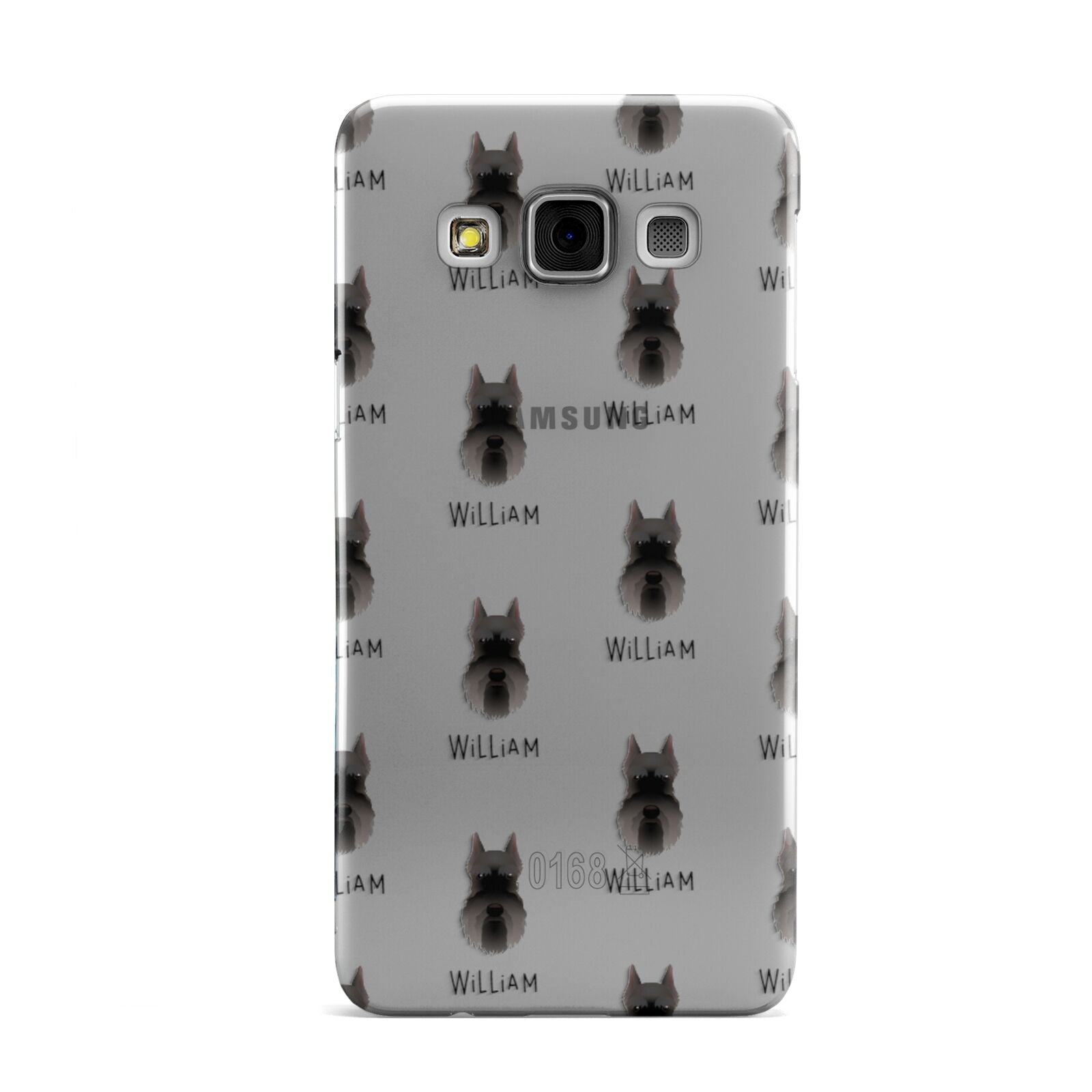 Miniature Schnauzer Icon with Name Samsung Galaxy A3 Case