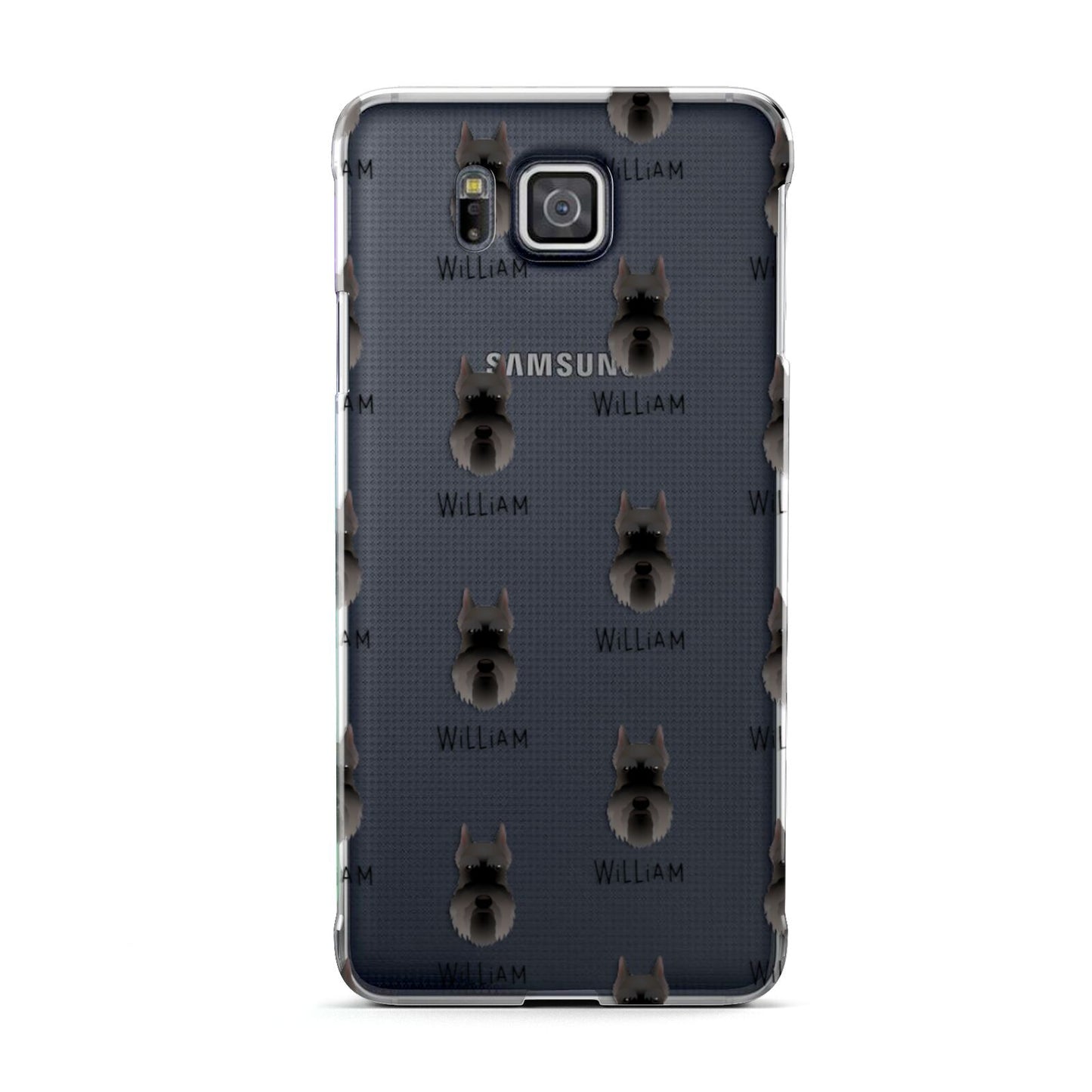 Miniature Schnauzer Icon with Name Samsung Galaxy Alpha Case