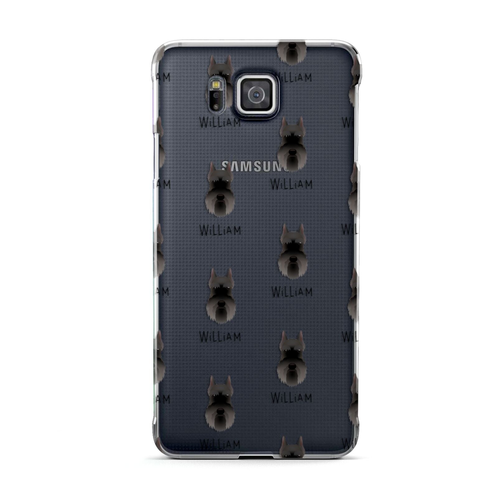 Miniature Schnauzer Icon with Name Samsung Galaxy Alpha Case