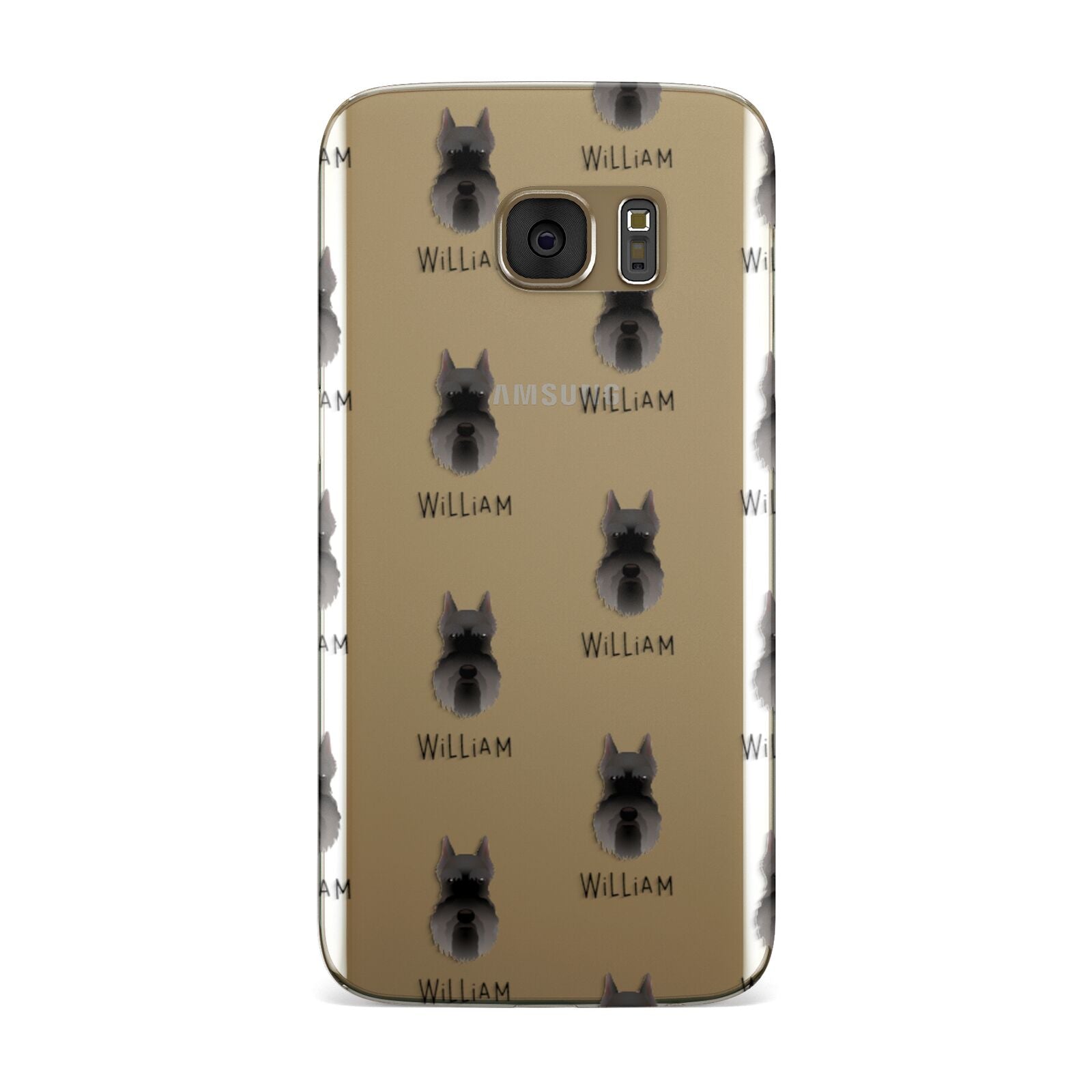 Miniature Schnauzer Icon with Name Samsung Galaxy Case