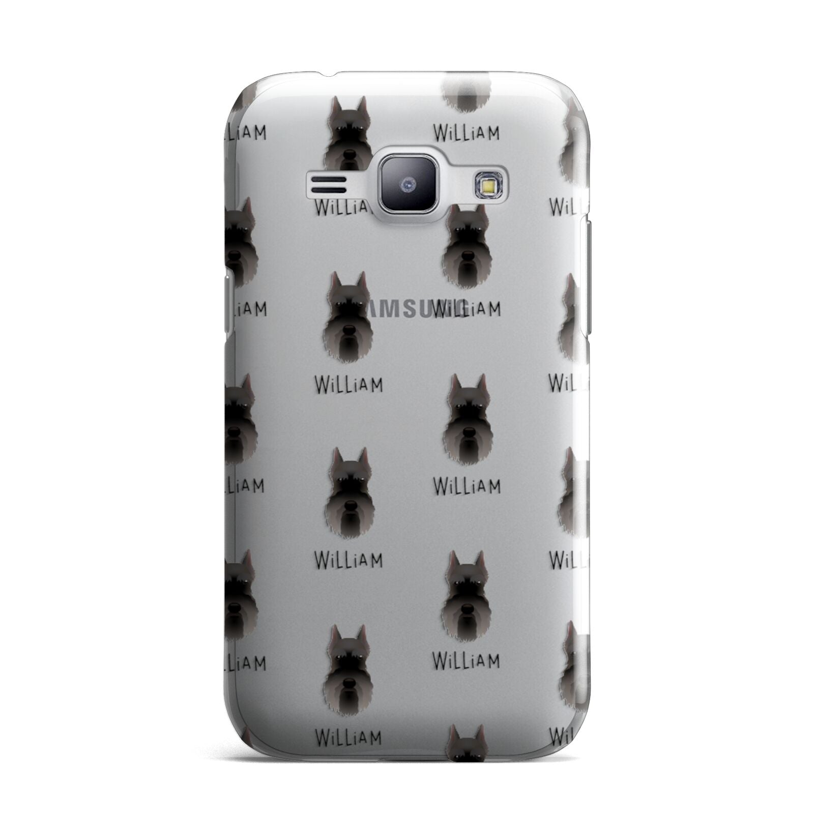 Miniature Schnauzer Icon with Name Samsung Galaxy J1 2015 Case