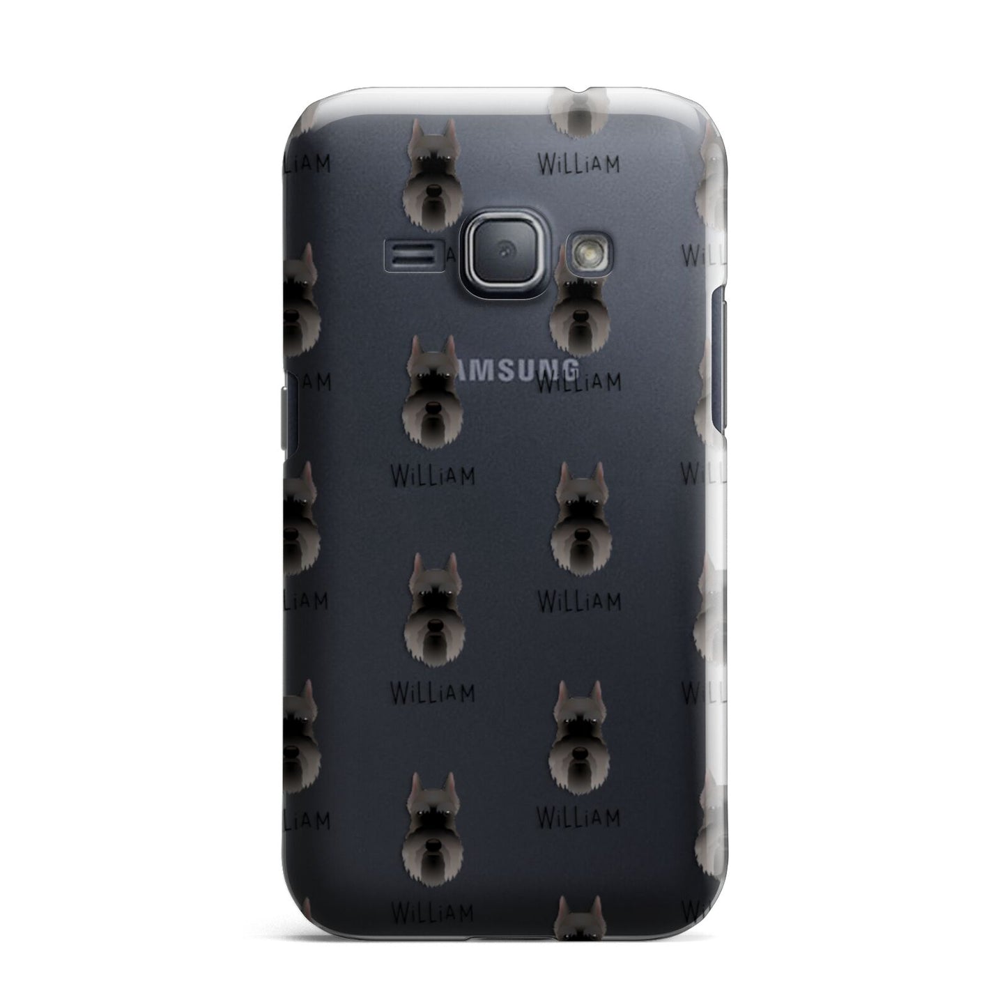 Miniature Schnauzer Icon with Name Samsung Galaxy J1 2016 Case